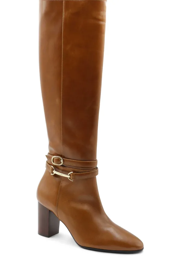 Adriana Knee High Block Heel Leather Boot^Bruno Magli Shop