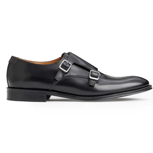 Alfeo Double Monk Strap-Black^Bruno Magli New