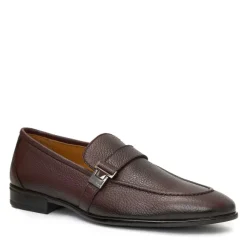 Arlo Slip On Side Bit Loafer Brown Leather^Bruno Magli New