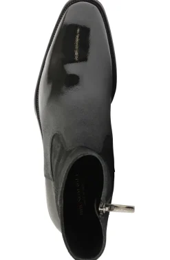 Armando Patent Ombre Suede Zip Boot - Black^Bruno Magli New