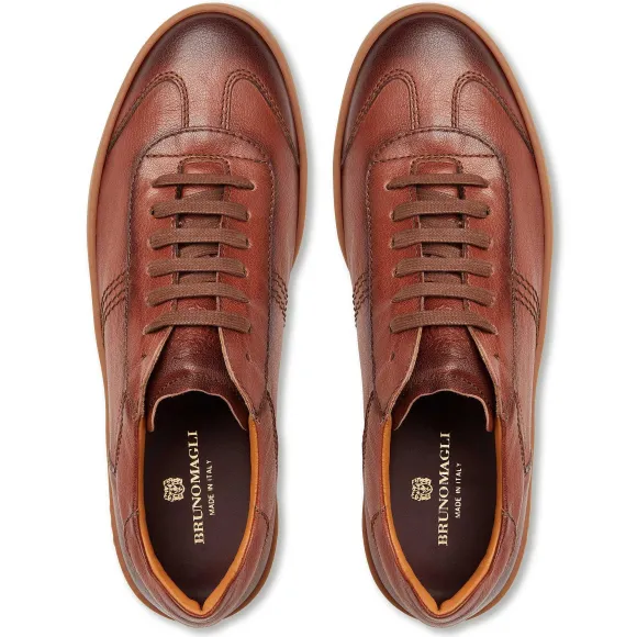 Bono Leather Lace-Up Sneaker-Cognac^Bruno Magli Sale