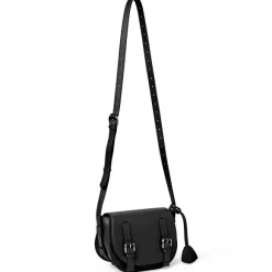 Camilla Equestrian Inspired Handbag Black Nappa Leather^Bruno Magli Flash Sale