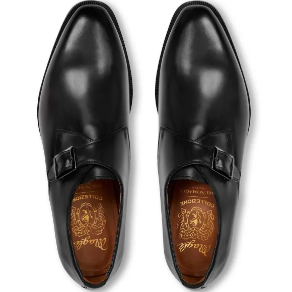 Collezione Vilante Leather Single Strap Monk Loafer-Black^Bruno Magli Online