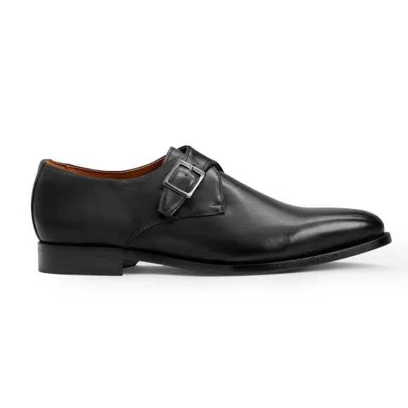 Collezione Vilante Leather Single Strap Monk Loafer-Black^Bruno Magli Online