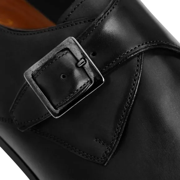 Collezione Vilante Leather Single Strap Monk Loafer-Black^Bruno Magli Online