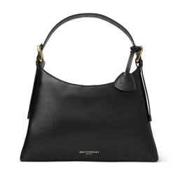 Cora Mini Hobo Handbag Black Nappa Leather^Bruno Magli New