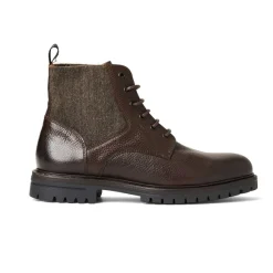 Hunter Contemporary Lace Up Stretch Boot- Dark Brown^Bruno Magli New