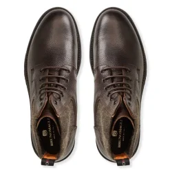 Hunter Contemporary Lace Up Stretch Boot- Dark Brown^Bruno Magli New