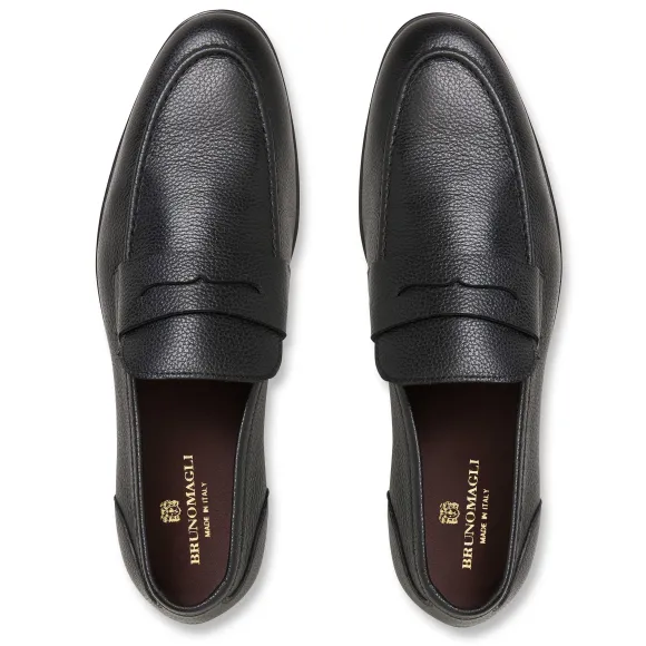 Lastra Slip-On Leather Loafer-Black^Bruno Magli Clearance
