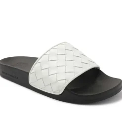 Magnus Sporty Leather & Suede Slide - White^Bruno Magli Cheap