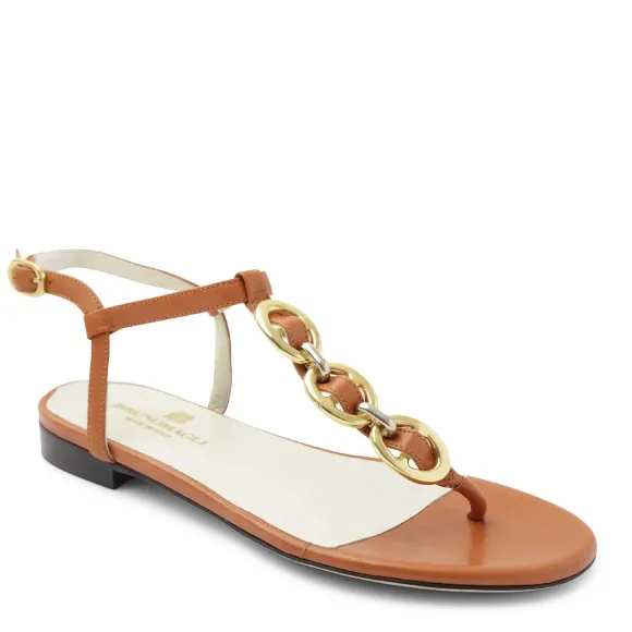 Marina Leather Embellished Thong Sandal^Bruno Magli Cheap