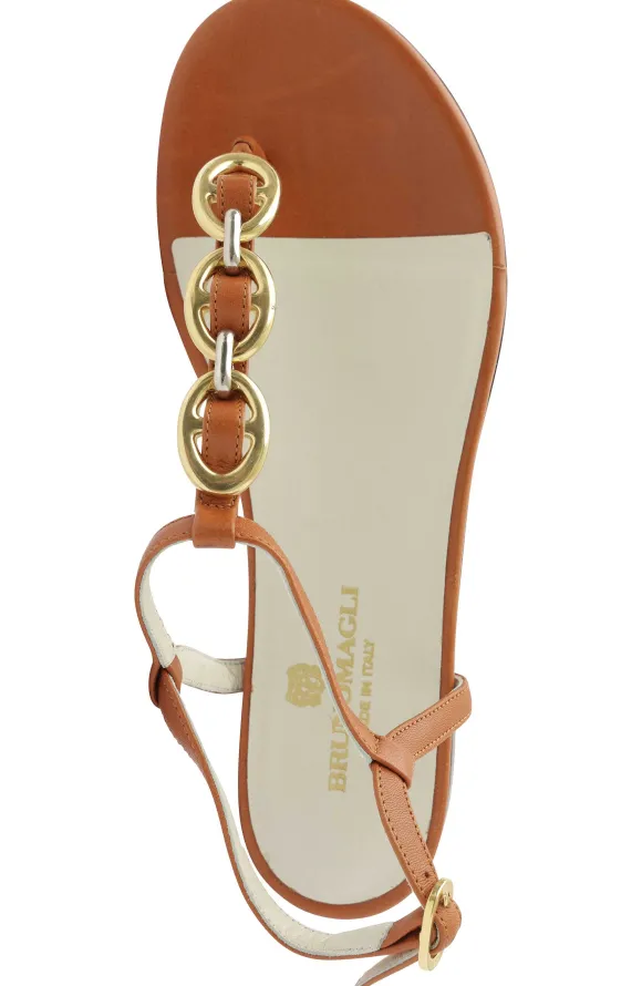 Marina Leather Embellished Thong Sandal^Bruno Magli Cheap