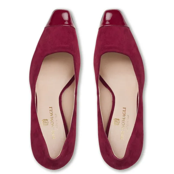 Melania Square Toe Suede Pump Suede^Bruno Magli Shop
