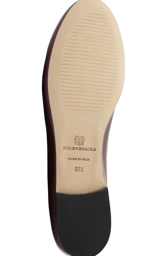 Mimi Signature Leather Ballet Flat - Bordeaux Patent^Bruno Magli Cheap