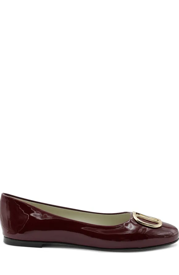 Mimi Signature Leather Ballet Flat - Bordeaux Patent^Bruno Magli Cheap