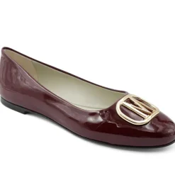Mimi Signature Leather Ballet Flat - Bordeaux Patent^Bruno Magli Cheap