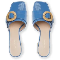 Page Single Band Sandal Blue Patent^Bruno Magli Store