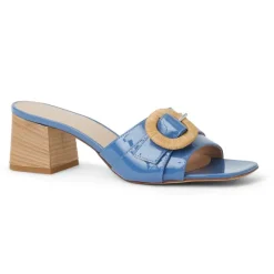 Page Single Band Sandal Blue Patent^Bruno Magli Store