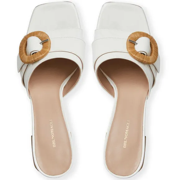 Page Single Band Sandal White Patent^Bruno Magli Best Sale