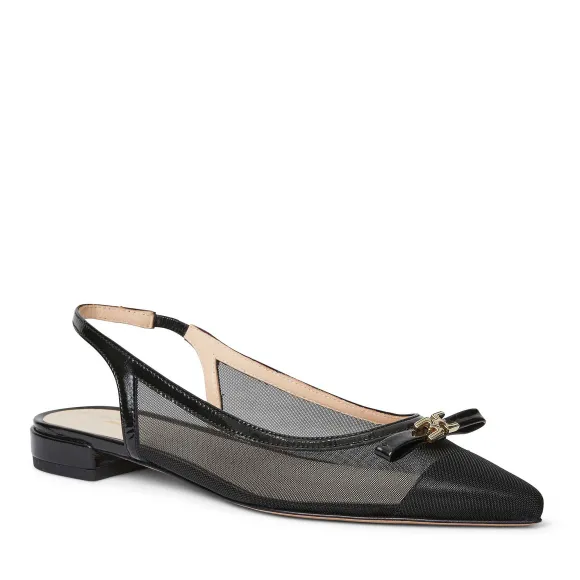 Pamina Slingback Flat Black Patent^Bruno Magli New