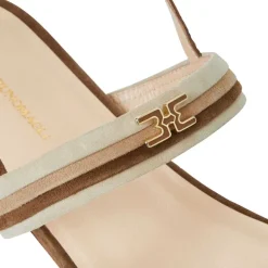 Portia Sandal Brown/Natural Suede^Bruno Magli Store