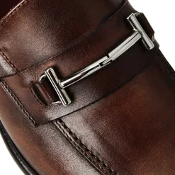 Sante Double Gore Classic Bit Leather Loafer-Brown^Bruno Magli Clearance