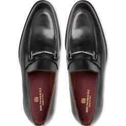Sante Double Gore Classic Bit Leather Loafer-Black^Bruno Magli Discount