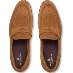 Silas Suede Loafer - Cognac^Bruno Magli Sale