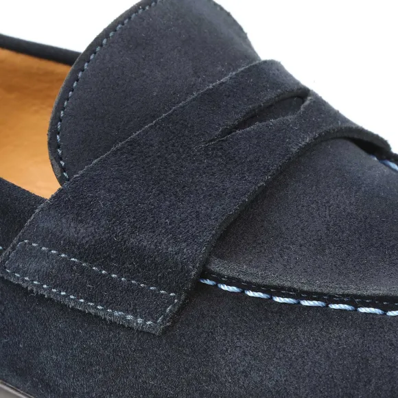 Silas Suede Loafer - Navy^Bruno Magli Fashion