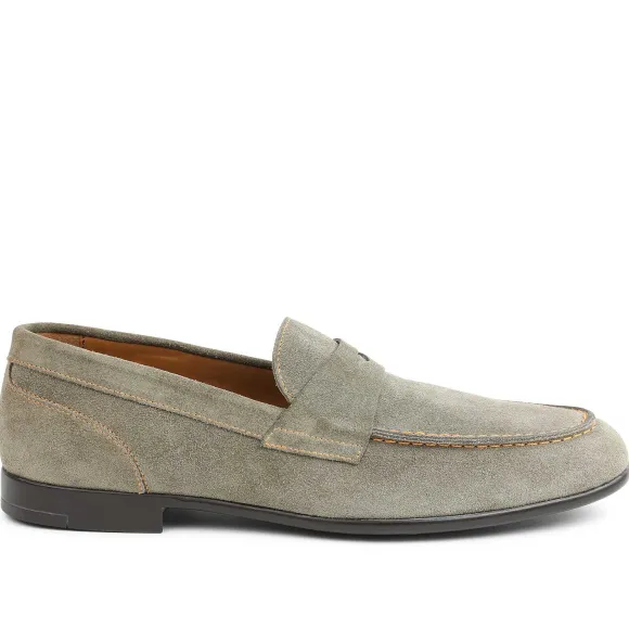 Silas Suede Loafer - Taupe^Bruno Magli Sale