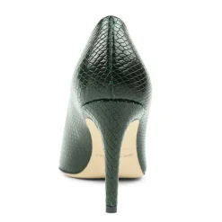 Telma Snake-Print Leather Pointed-Toe Pump - Emerald^Bruno Magli Fashion