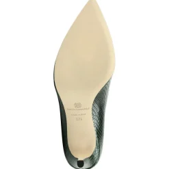Telma Snake-Print Leather Pointed-Toe Pump - Emerald^Bruno Magli Discount