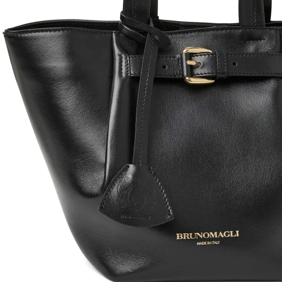 Tessa Mini Tote Black Calf^Bruno Magli Fashion