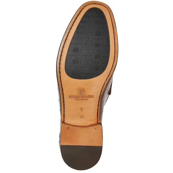 Trieste Classic Moccasin- Brown Croc^Bruno Magli Shop