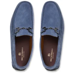 Xander Casual Suede Driving Moccasin-Light Blue^Bruno Magli Fashion