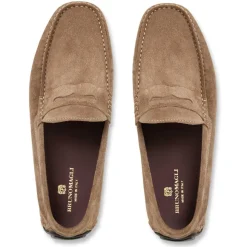 Xane Casual Suede Slip-On Driving Moccasin-Taupe^Bruno Magli Online