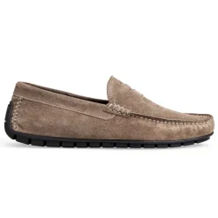 Xane Casual Suede Slip-On Driving Moccasin-Taupe^Bruno Magli Sale
